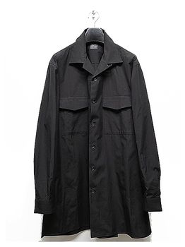 Yohji Yamamoto���襦����ޥ��/SUIT BROAD U-CDH OPEN COLLAR SHIRT/BLK