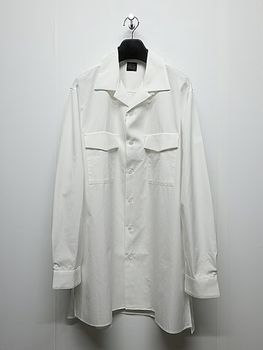 Yohji Yamamoto���襦����ޥ��/SUIT BROAD U-CDH OPEN COLLAR SHIRT/WHT.