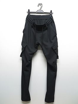 �㴰���THE ONENESS�ʥ����ͥ���/Recycled Polyester Waffle Slim Cargo Easy Pants/Black