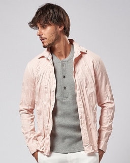 SALE40%OFF/wjk֥른/twist wrinkle shirt/l.pink.