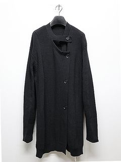 Ground Y饦ɥ磻/COTTON KNIT DOUBLE FRONT CARDIGAN/BLK.