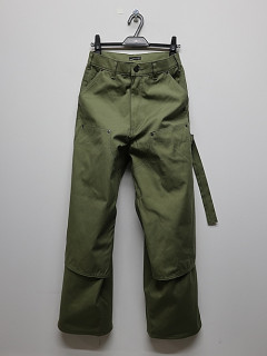 SALE50%OFF/LAD MUSICIANå ߥ塼/COTTON DUCK DOUBLE KNEE PANTS/OLIVE GREEN