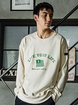SALE50%OFF/RESOUND CLOTHING���ꥵ����ɥ���������/LOOSE FIT college long sleave/OFF.