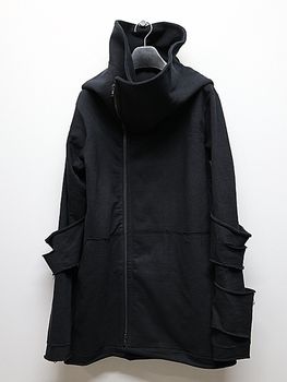 �㴰���nude:masahiko maruyama ���̡���:�ޥ��ҥ��ޥ���/Inlay Stich Heavy Jersey HOODIE JACKET/Black
