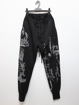 JULIUS����ꥦ��/COTTON HEAVY SWEAT TROUSERS22/BLACK