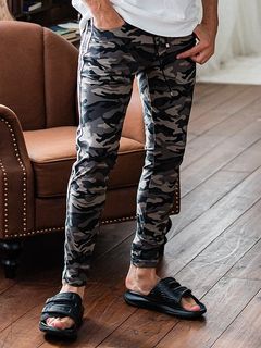 RESOUND CLOTHINGꥵɥ/SUPER TIGHT TAPERD Blind LINE PT/CAMOBK.