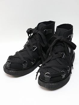 Yohji Yamamoto���襦����ޥ��/C/CANVAS PLATFORM SHOES/BLACK.