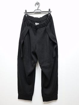 Yohji Yamamoto���襦����ޥ��/7G JERSEY 3G RIB 3G 1X1 RIB PANTS/BLACK.