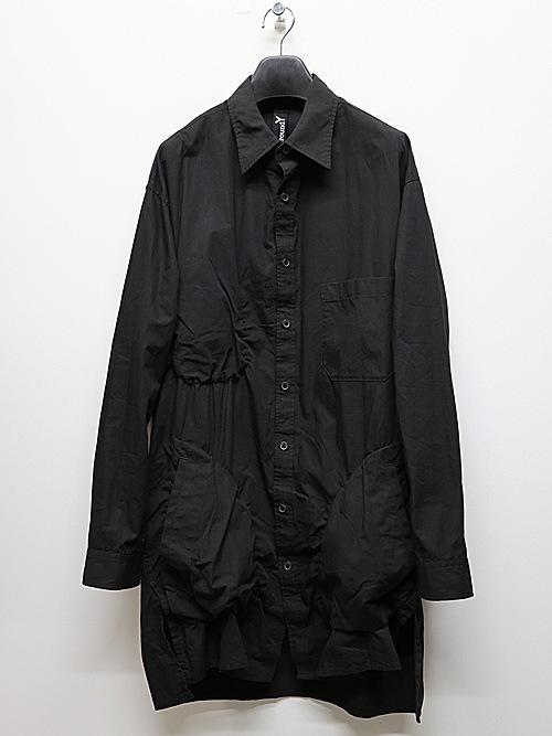 Ground Y black 黒ロングワイシャツ Ground Y black 黒ロングワイシャツ