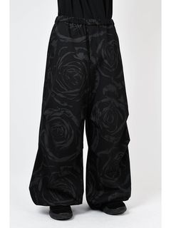 SALE40%OFF/LAD MUSICIANå ߥ塼/20/10 C/C BIG ROSE OVER PANTS/BLACK