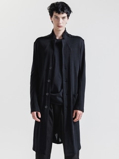 nude:masahiko maruyama ・ヌード:マサヒコマルヤマ/Imitation Linen Cotton Jersey CARDIGAN/Black