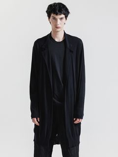 SALE40%OFF/nude:masahiko maruyama ̡:ޥҥޥ/14GG-2PLY Cotton Hard-Twisted KNIT CARDIGAN/Black.