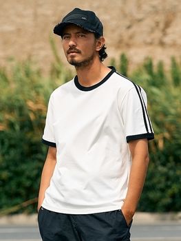 �㴰���wjk�����֥른��������/line ringer Tee/white