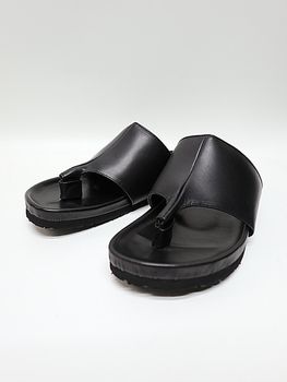 �㴰���wjk�����֥른��������/leather thong sandal/black