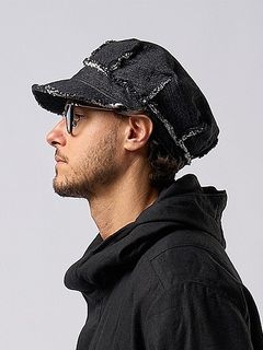 wjk֥른/jacquard denim work cap/used black.