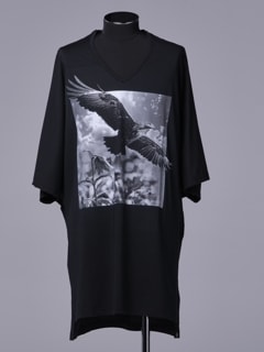 THE ONENESSͥ/ǽȾϿƥ Organic Eco Rayon TENJIKU V Neck Dolman T-Shirt/Black