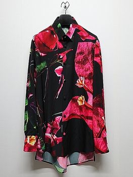 �㴰���THE ONENESS�������ͥ�/Eco Decine Bougainveallea ALOHA Shirt/Black