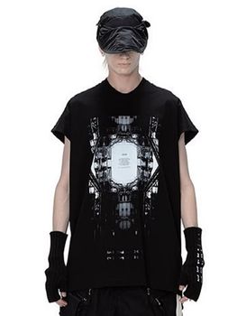 JULIUS����ꥦ��/COTTON SZ JERSEY CUT & SEWN3/BLACK.