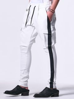 SALE30%OFF/kiryuyrik奦奦/DANBOR-Jersey Cargo Pants/White.