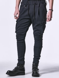 kiryuyrik奦奦/DANBOR-Jersey Cargo Pants/Black