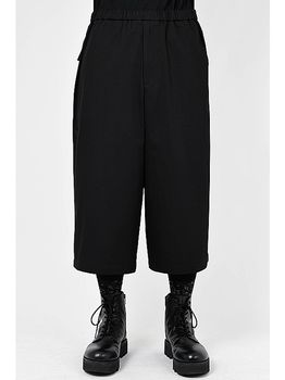 LAD MUSICIAN����å� �ߥ塼�������/60 HIGH COUNT TWILL CROPPED PANTS/BLACK