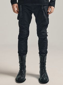 nude:masahiko maruyama ���̡���:�ޥ��ҥ��ޥ���/Movekeeoer Fabric SLIM CARGO PANTS/Black.