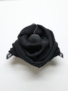 �㴰���nude:masahiko maruyama ���̡���:�ޥ��ҥ��ޥ���/12GG Laddering Cut Jacquard DAMAGE Knit SNOOD/Black