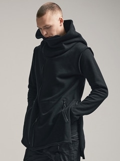 (ͽ)78ͽ/nude:masahiko maruyama ̡:ޥҥޥ/30/7 French Terry OVERSIZED SLEEVELESS HOODIE/Black