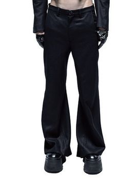 JULIUS����ꥦ��/WOOL/RAYON RING KERSEY TROUSERS9/BLACK.