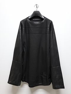 JULIUS����ꥦ��/COTTON SWEAT CUT & SEWN2/BLACK