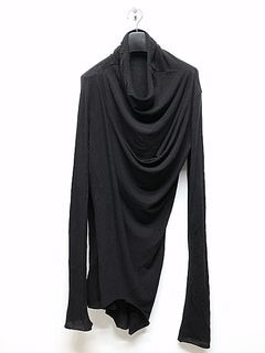 JULIUS����ꥦ��/TEXTURE JERSEY CUT & SEWN5/BLACK