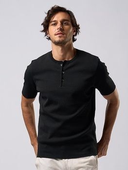 wjk�����֥른��������/ct surf henley S/S/black