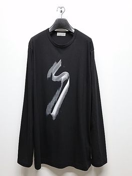 【美品】yohji yamamoto■ヨウジヤマモト カットソー ニット 長袖 YOHJI YAMAMOTO HOMME なるはや柄長袖ニット(HG-K10-370)