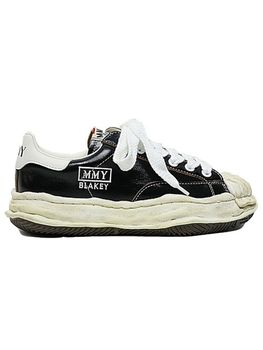 Maison MIHARA YASUHIRO/ BLAKEY Low  Original Sole wrinkled Leather Low-Top Sneakers/ BLACK