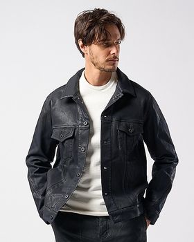 wjk�����֥른��������/coating G-jacket/black.
