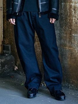 �㴰���wjk�����֥른��������/wide banana denim (OW)/indigo
