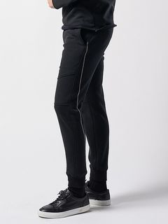 wjk֥른/back boa rib pants/black