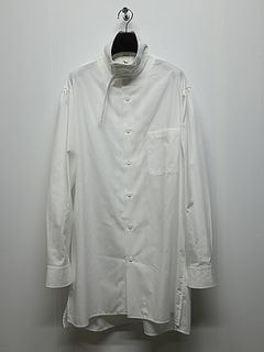 Ground Y饦ɥ磻/50/- BROAD STAND COLLAR SHIRT/WHITE