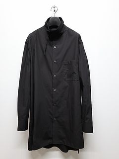 Ground Y饦ɥ磻/50/- BROAD STAND COLLAR SHIRT/BLACK