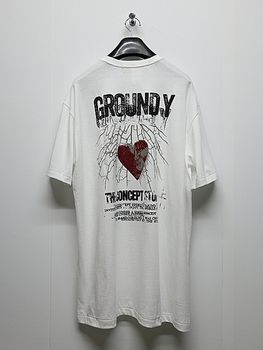 Ground Y�����饦��ɥ磻/20/cotton jesey Heart/WHITE.