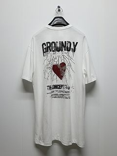 Ground Y饦ɥ磻/20/cotton jesey Heart/WHITE