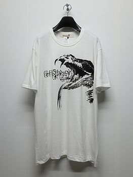 Ground Y�����饦��ɥ磻/20/cotton jesey snake/WHITE.