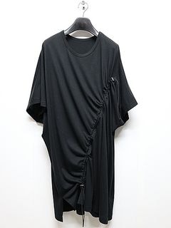 Ground Y饦ɥ磻/C/MO JERSEY DRAWCORD FRENCH SLEEVE T-SHIRT/BLACK