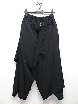 Ground Y�����饦��ɥ磻/TA/PE CREPE DE CHINE 3WAY SKIRT PANTS/BLACK