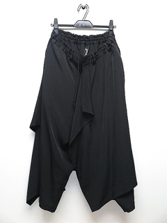 Ground Y饦ɥ磻/TA/PE CREPE DE CHINE 3WAY SKIRT PANTS/BLACK