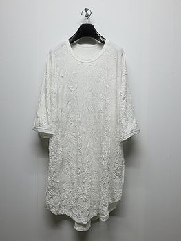 Ground Y�����饦��ɥ磻/COTTON POLYESTER HEM JUMBO SHORT SLEEVED T/WHITE.