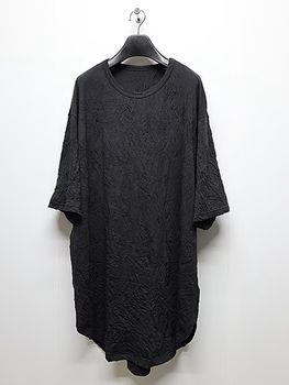 Ground Y�����饦��ɥ磻/COTTON POLYESTER HEM JUMBO SHORT SLEEVED T/BLACK.