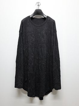 Ground Y�����饦��ɥ磻/COTTON POLYESTER HEM JUMBO LONG SLEEVED T/BLACK