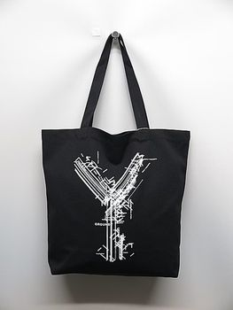 Ground Y�����饦��ɥ磻/cotton cambus Tote bag Y/BLACK.