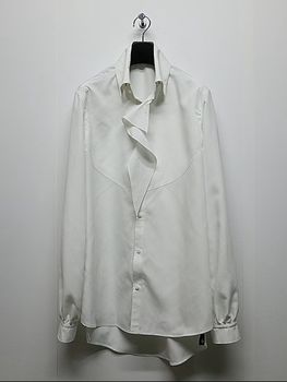 THE ONENESS�������ͥ�/Recycle PE Broad Single Frill Shirt/White.